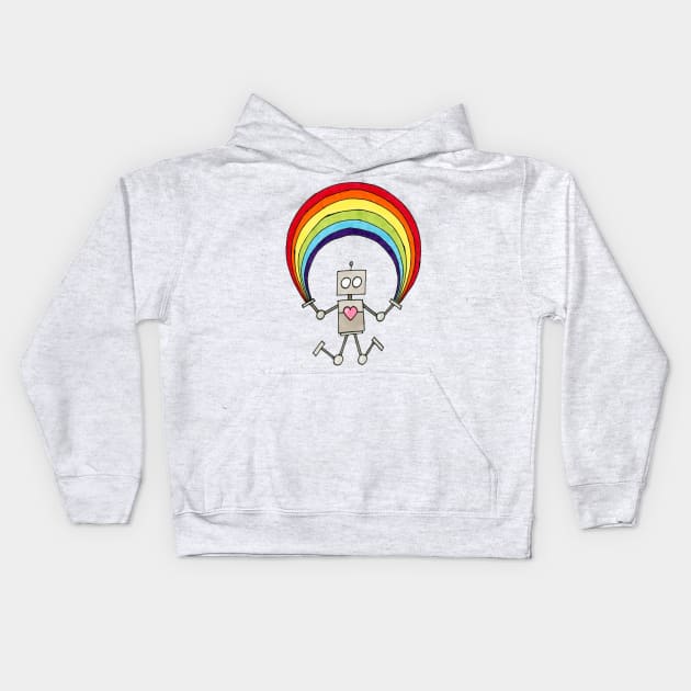 Pride Bot - Only Front Print Kids Hoodie by CuteBotss